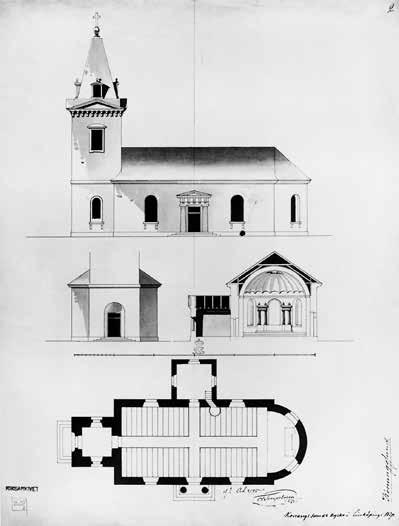 Fig. 51. Ritning av Olof Tempelman 175 för Konungsunds kyrka (utsnitt). Foto Kurt Eriksson, RA. Fig. 52.