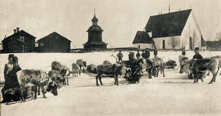 »Lappkaravan i Anundsjö«. Länsmuseet Västernorrlands bildarkiv.