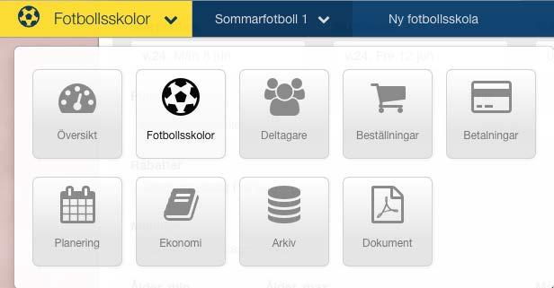 Aktivera webbanmälan för varje fotbollsskola Eftersom man kan