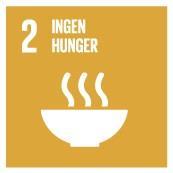 2 Ingen hunger Avskaffa hunger, uppnå tryggad livsmedelsförsörjning och förbättrad nutrition samt främja ett hållbart jordbruk Tillgång till tillräcklig och näringsriktig mat är en mänsklig