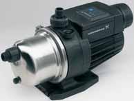 Självsugande pumpar H [m] 45 4 35 3 25 JP 5 ISO 996:1999 Annex A Grundfos självsugande jetpump, JP JP 5 är en enkel horisontell självsugande enstegs jetpump med inbyggt termiskt skydd, inbyggd