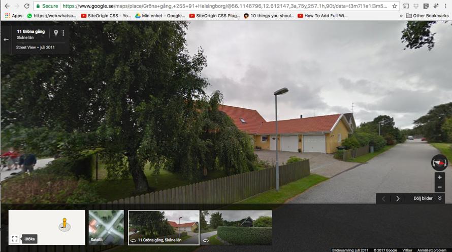 Street View med Pegman Dra sedan