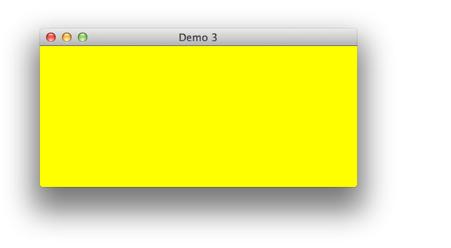 JPanel exempel import java.awt.*; public class Demo3 { public static void main(string[] args) { // skapar en 'frame' (dvs ett fönster) JFrame f = new JFrame("Demo 3"); f.