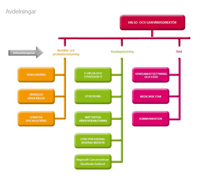 5. Organisation Ansvar och uppdrag fördelas över Hälso- och sjukvårdsförvaltningens 11 avdelningar och