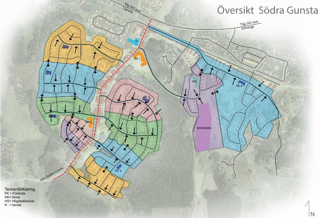 Sida 9 (18) 3.3 Trafikflöden Trafikflödena utgår från att all bebyggelse är fullt utbyggd, vilket innebär år 2030 enligt fördjupad översiktsplan Funbo, Uppsala kommun.