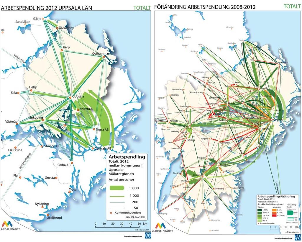Trafikförsörjningsprogram 2016, beslutshandling 3.2 Arbetspendlingen är avgörande för sysselsättningen Krisen på 1990-talet har haft långa efterverkningar på den svenska arbetsmarknaden.