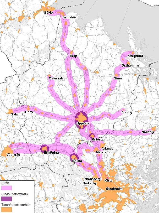 Bilagor -Trafikförsörjningsprogram 2016, beslutshandling Bilaga 2 Tillgänglighet för personer med funktionsnedsättning - prioriterade stråk, områden, hållplatser och linjer Följande stråk,