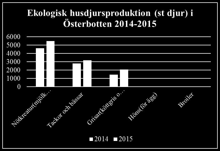 ekologiska höns var registrerade och ingen