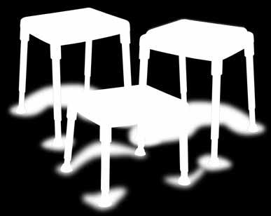 Det ger möjlighet att få en lite bredare sits alternativt smalare med större djup. Pallarna Easy och Smart kan dessutom belastas upp till 150 kg.