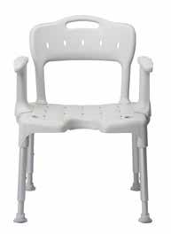 Etac Swift duschstol/pall Swift är i grunden en höjdjusterbar duschpall till vilken armstöd och ryggstöd kan adderas Etac Swift duschstol/pall med massor av funktioner och finesser Swift är bekväm,