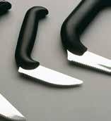 Knivbladen är mycket vassa, vilket ytterligare underlättar att skära. Samtliga knivar tål maskindisk och har blad i rostfritt stål.