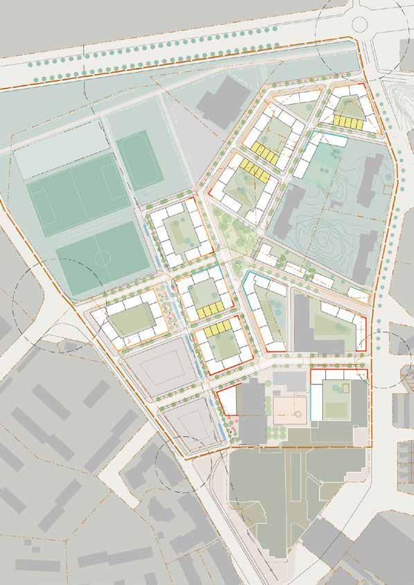 38 kvalitetsprogram för Norra Tyresö Centrum juni 2014 KVARTERSBEBYGGELSE TYRESÖVÄGEN ev entré ANSLUTNING STUDERAS VIDARE möjlig placering för ny ishall bef VA TYRESÖVALLEN ev entré möjlig placering