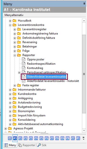 meny fram, klicka på den så visas det
