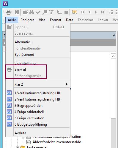 2017-04-05 14 / 80 1.7 Utskrifter i UBW För att skriva ut gå till Arkiv i menyn och välj Skriv ut, alternativt använd kommandot Ctrl+P.