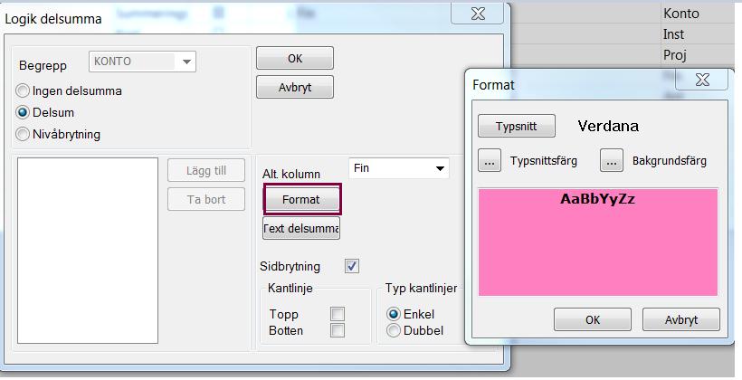 2017-04-05 25 / 80 Format menyn låter dig lägga till extra formateringar till rapporten. Fliken Sökvillkor Skärmbilden används för att precisera de sökvillkor som ska gälla.