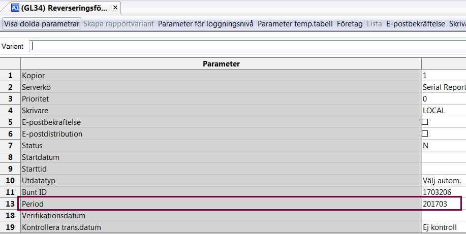 Reverseringsförslag Ange aktuell