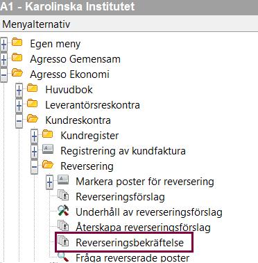 Ekonomi  Reverseringsbekräftelse