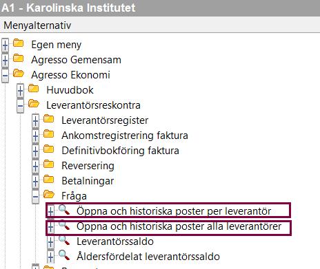 2017-04-05 62 / 80 De bilder du kan söka i ligger under Leverantörsreskontra Fråga I frågebilderna Öppna och historiska poster per leverantör och Öppna och historiska poster alla leverantörer ställer
