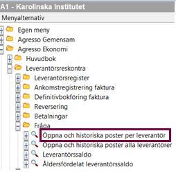 2017-04-05 64 / 80 7.2.1 Söka om fakturan är betald eller inte Agresso Ekonomi Leverantörsreskontra Fråga