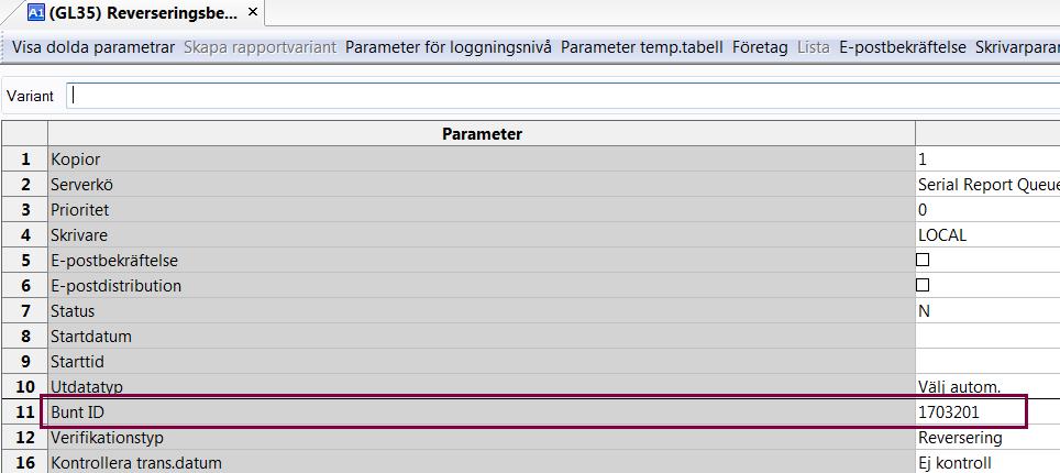 Kvittering sker i huvudboken och