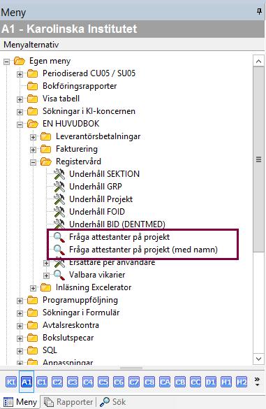 2017-04-05 78 / 80 projektet. Om X är inlagt på nivå 1 så är det attestanten på nivå 2 som även attesterar fakturorna upp till 50 tkr. 8.5.1 Söka i attestregelverk Under registervård finns två frågor, det som skiljer dem åt är att den ena visar hela namnet på attestanterna.