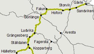 Bergslagsbanan Bro över Dalälven vid Domnarvet i Borlänge, sidospår nr 103, km 21+750.