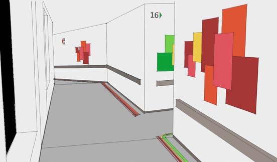 Då vår visuella perception gör att vi ser färger och former sämre i det perifera seendet behövs ledtrådar för att hjälpa oss att rikta blicken åt rätt håll (Ware 2008 s.36).