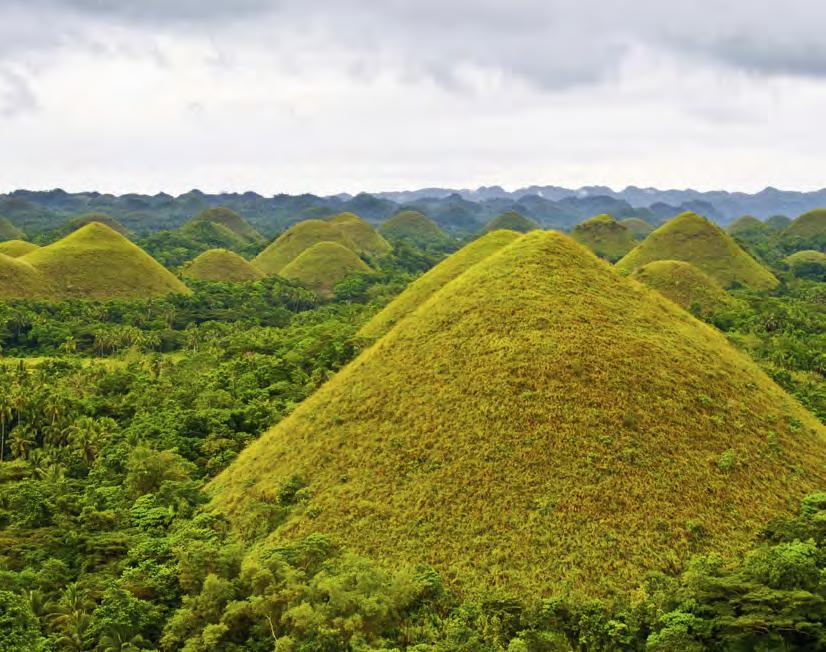 22 FILIPPINERNA Chocolate Hills ligger mitt på ön. 5 x Bohol Allmänt Bohol är en stor rundformad ö öster om Cebu och ett av strandälskares mest besökta resmål.