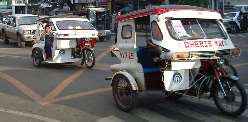 6 FILIPPINERNA Tricycle, Filippinernas svar på Thailands tuktuk. 5 x ta sig runt Flyg Snabbaste och smidigaste sättet att ta sig längre sträckor.
