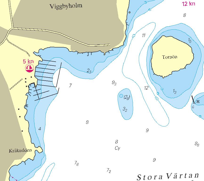 7 Nr 255 Norra Östersjön / Northern Baltic * 5564 Sjökort/Chart: 6142 Sverige. Norra Östersjön. Stockholm. Stora Värtan. Täby. Viggbyholm. Ny brygga.