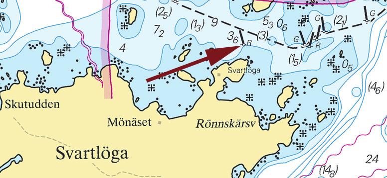 5 Nr 470 Norra Östersjön / Northern Baltic * 9098 Sjökort/Chart: 612 Sverige. Norra Östersjön. Stockholms skärgård. Norr om Svartlöga. Prick utsatt.