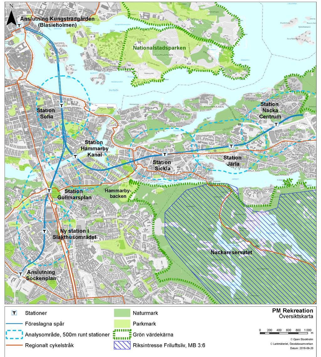 Grönstruktur i Nacka kommun I Nacka kommun utgörs en stor del av grönstrukturen av större natur- och friluftsområden.