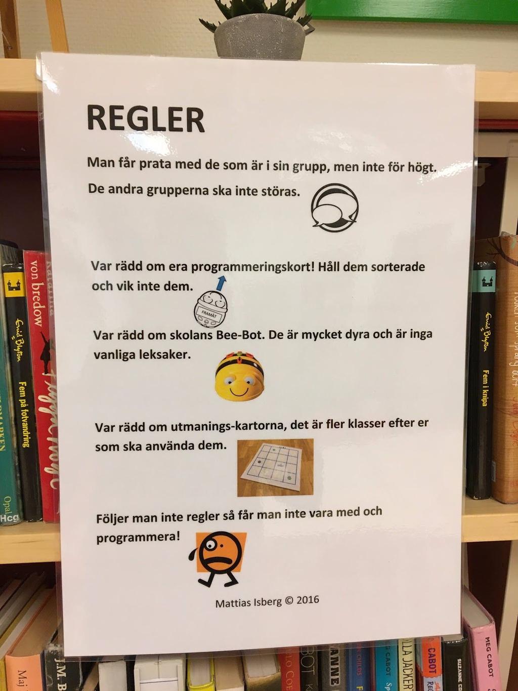 Affisch som tydligt beskriver reglerna när vi