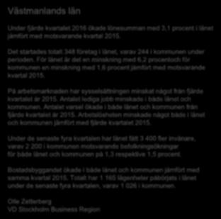 Inom ramen för partnerskapet Stockholm Business Alliance 55 kommuner i Stockholmsregionen görs motsvarande rapport för regionens åtta län samt en gemensam för länen tillsammans.