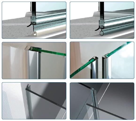 Det är möjligt att göra inglasningar helt utan tätninglister. Glipor på ca 1-3mm lämnas mellan glas, mot väggar och golv. Glipornas storlek är helt beroende av de anliggande ytornas rätvinkelhet. T.