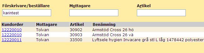 13 (33) I listrutan kan du antingen välja Innevarande år, Föregående år eller Valfri period. Innevarande år innebär 1 januari t.o.m. dagens datum.