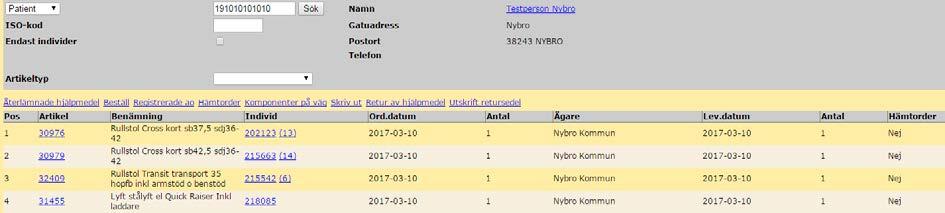 Vårdenhetsnummer är de vårdenheter ni valt att ha registrerade för er kommun som ni behöver för att kunna placera ut individer på.