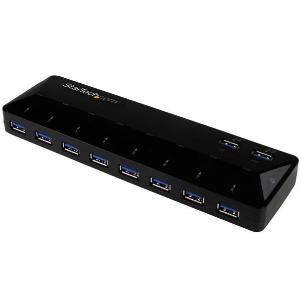 USB 3.0-hub med 10 portar och laddnings- & synkningsportar - 2x 1,5 A-portar Product ID: ST103008U2C Denna USB 3.