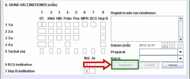 Vänsterpil ändrar datum bakåt i tid.