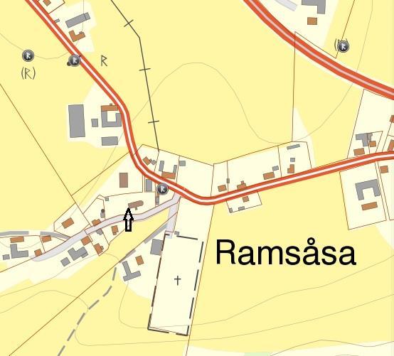 Figur 1. Skåne med platsen för Ramsåsa i Färs härad markerad med en röd prick. Figur 2.
