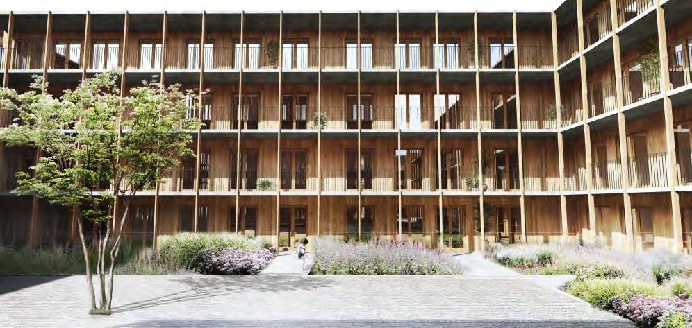 z Referensbild på hus med träfasad, Tyresö. Bild: Limbäck Förslag till flerbostadshus Förslaget till utformning av bebyggelsen består av två U-formade huskroppar.