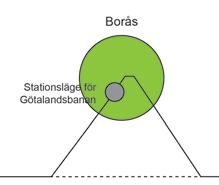 2 Förutsättningar för lokalisering För att möjliggöra för kombinationsalternativet, det vill säga bibana med förbifart, med en utgång i sydöstra delen av utredningsområdet har en kompletterande rosa