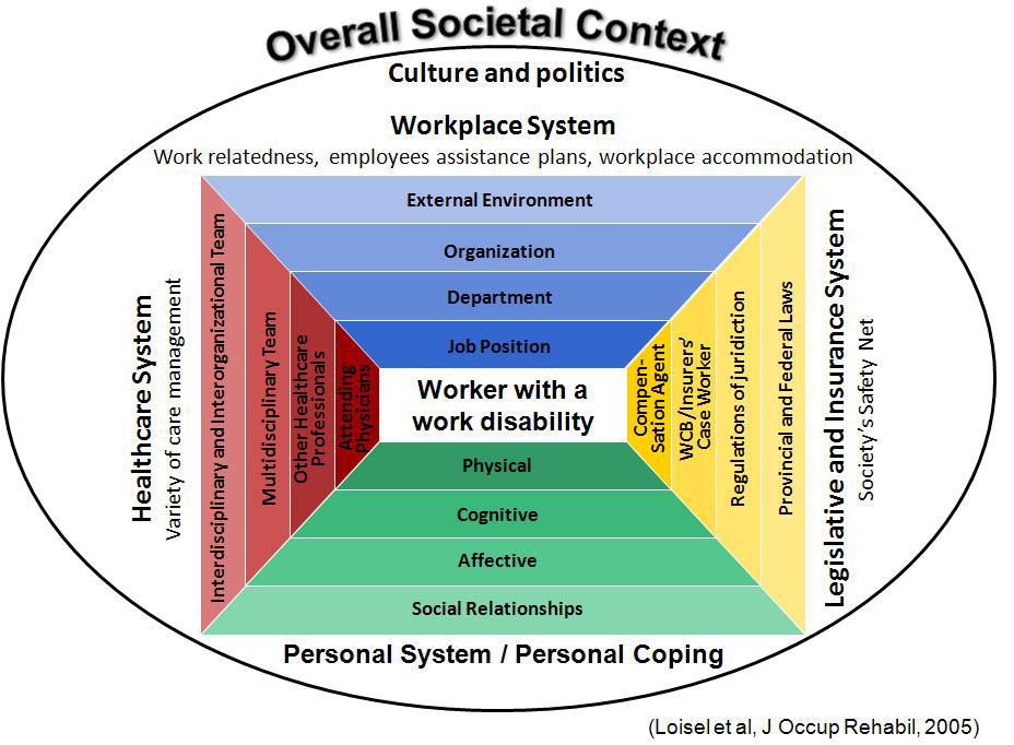 Social context Culture and politics Workplace system Health care system Individual