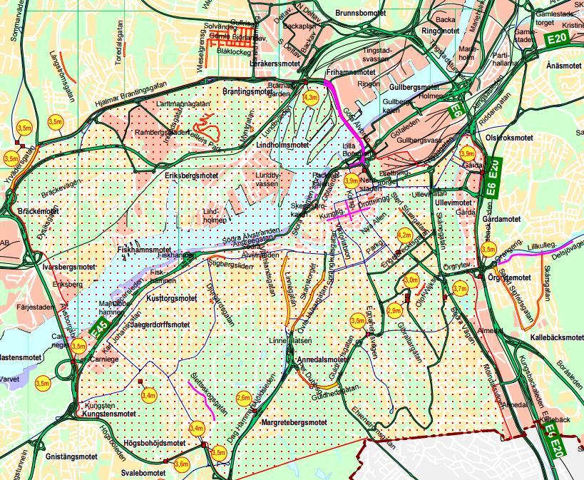 Utanför inre trafikområdet Energieffektiva transporter av massgods i stora tätortsområden och storstäder Liljeholmen: På Liljeholmsvägen mellan Nybohovsbacken och Lövholmsvägen gäller BK1 och