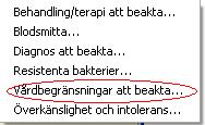 Överkänsligheter måste nu också registreras med allvarlighet och där förklaras att tidigare lagda överkänsligheter saknar information om allvarlighet.