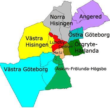 Stadsdelsnämnderna i Göteborg Stadsdelsnämnder infördes 1990 för att decentralisera de