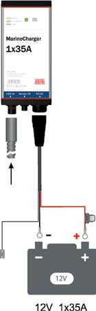 Produkter - Marin laddare MarineCharger 1x35A DEFA MarineCharger 1x35A är en kraftfull och kompakt laddare som är enkel att montera - till båtar och mindre fartyg.