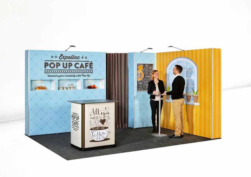 Pop Up Magnetic - skräddarsytt Kombinera olika Pop Up och skapa din miljö precis som du vill ha den. Välj mellan rak och svängd ställning i olika höjder för skräddarsydda lösningar.