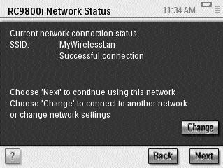 7 Nätverksinställningar RC9800i ansluter sig automatiskt till ett trådlöst nätverk om det inte är krypterat.