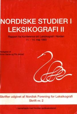 NORDISKE STUDIER I LEKSIKOGRAFI Titel: Forfatter: Sammansättningsmorfologi och lexikografi Sven-Göran Malmgren Kilde: Nordiske Studier i Leksikografi 2, 1993, s.